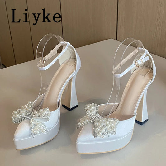 Pearla Butterfly Platform Heels