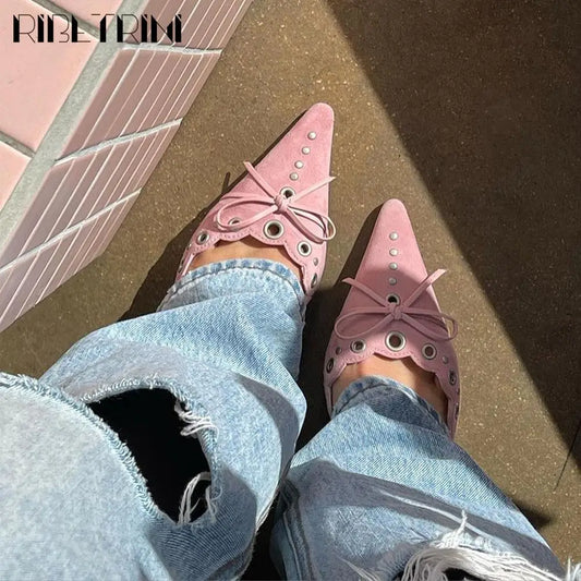 Elise Bow Mule Heels